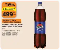 Auchan Pepsi vagy Pepsi Zero szénsavas üdítőital ajánlat