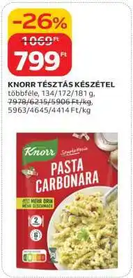 Auchan Knorr Tésztás készétel ajánlat