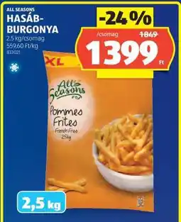ALDI All Seasons Hasábburgonya ajánlat