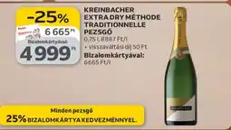 Auchan KREINBACHER EXTRA DRY MÉTHODE TRADITIONNELLE PEZSGŐ ajánlat