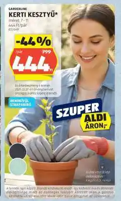 ALDI GARDENLINE KERTI KESZTYŰ ajánlat