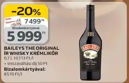 Auchan BAILEYS THE ORIGINAL ÍR WHISKY KRÉMLIKŐR ajánlat
