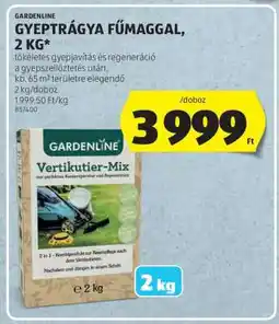 ALDI GARDENLINE Gyeptrágya fűmaggal, 2 kg ajánlat
