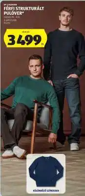 ALDI Férfi Strukturált Pulóver ajánlat