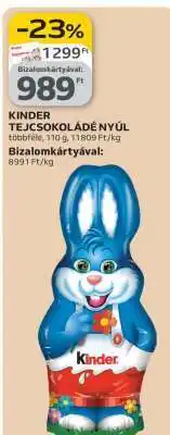 Auchan KINDER TEJCSOKOLÁDÉ NYÚL ajánlat