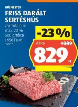 ALDI Friss, darált sertéshús ajánlat