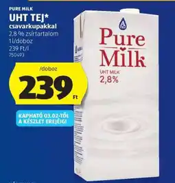 ALDI UHT TEJ ajánlat