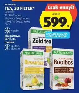 ALDI NATURLAND TEA, 20 FILTER ajánlat