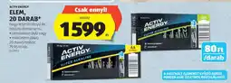 ALDI ACTIV ENERGY ELEM, 20 DARAB ajánlat