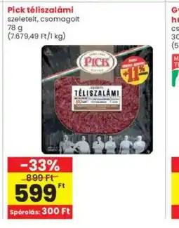 Interspar PICK téliszalámi ajánlat
