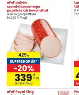 Interspar eFeF pulyka szendvicscsemege ajánlat