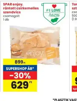 Interspar SPAR enjoy. rántott csirkemelles szendvics ajánlat