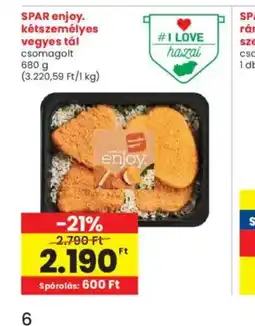 Interspar SPAR enjoy. kétszemélyes vegyes tál ajánlat