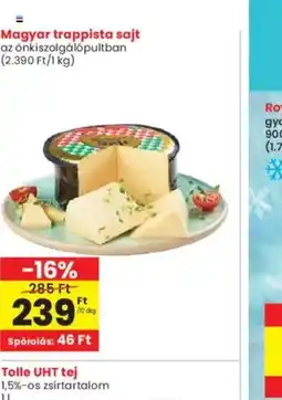 Interspar Magyar trappista sajt ajánlat