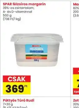 Interspar SPAR félzsíros margarin ajánlat
