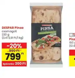 Interspar DESPAR Pinsa ajánlat