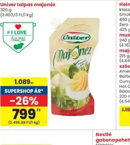 Interspar Univer talpas majonéz ajánlat