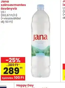 Interspar Jana szénsavmentes ásványvíz ajánlat
