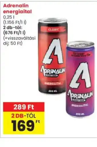 Interspar Adrenalin energiaital ajánlat