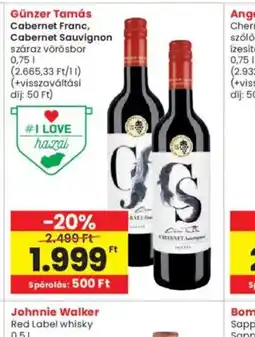 Interspar Günzer Tamás Cabernet bor ajánlat