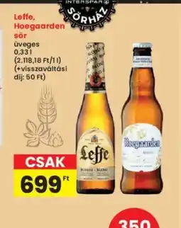 Interspar Leffe, Hoegaarden sör ajánlat