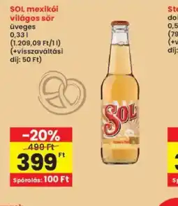 Interspar SOL mexiki világos sör ajánlat