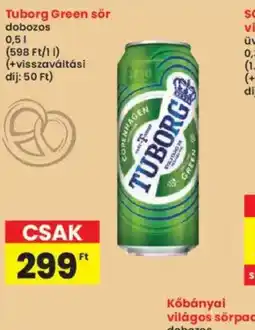 Interspar Tuborg Green sör ajánlat