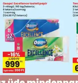 Interspar Oops! Excellence toalettpap az üde mindennapokértr ajánlat