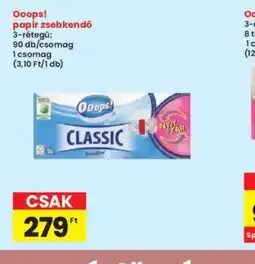 Interspar Ooops! pap Jó döntés azr zsebkendő ajánlat