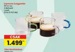 Interspar Espresso üvegpohár ajánlat
