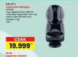 Interspar KRUPS KPIA3B Kapszulás kávégép ajánlat