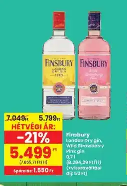 Interspar Finsbury gin ajánlat
