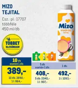 Metro Mizo tejital ajánlat