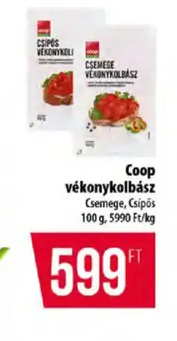 Coop Coop vékonykolbász ajánlat