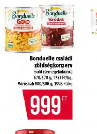 Coop Bonduelle családi zöldségkonzerv ajánlat