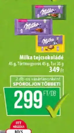 Coop MILKA tejcsokoládé ajánlat