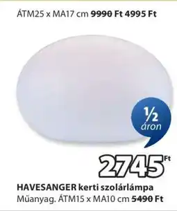 JYSK HAVESANGER kerti szolárlámpa ajánlat