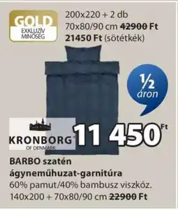 JYSK BARBO szatén ágyneműhuzat-garnitúra ajánlat