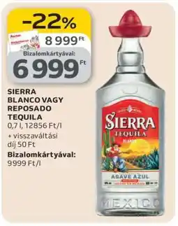 Auchan SIERRA BLANCO VAGY REPOSADO TEQUILA ajánlat