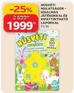 Auchan HÚSVÉTI MULATSÁGOK – IZGALMAS JÁTÉKOKKAL ÉS KIPATTINTHATÓ LAPOKKAL ajánlat