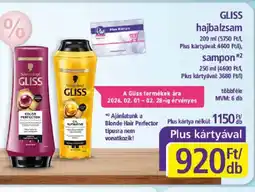 PlusMarket GLISS hajbalzsam/sampon ajánlat