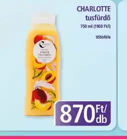 PlusMarket CHARLOTTE tusfürdő ajánlat