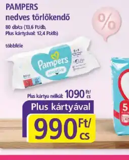 PlusMarket PAMPERS nedves törlőkendő ajánlat