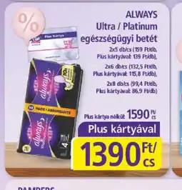 PlusMarket ALWAYS egészségügyi betét ajánlat