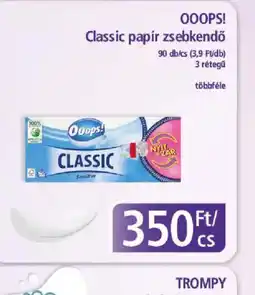 PlusMarket OOOPS! Classic papír zsebkendő ajánlat