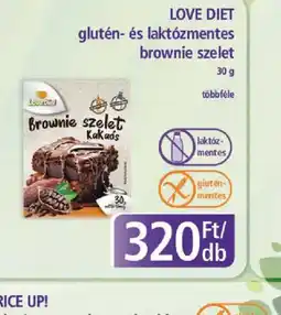 PlusMarket LOVE DIET glutén- és laktzmentes brownie szelet ajánlat