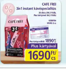 PlusMarket CAFE FREI 3in1 instant kávéspecialitás ajánlat