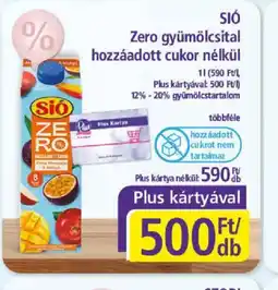 PlusMarket SI Zero gyümölcsital ajánlat