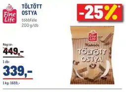 Metro Fine Life TÖLTÖTT OSTYA ajánlat