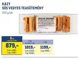 Metro KAZY SS VEGYES TEASÜTEMÉNY ajánlat